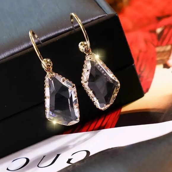 Trendy Transparent Drop Earrings - Picture 2 of 6